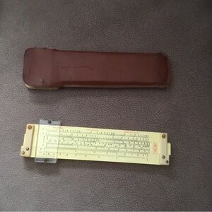 Lietz Dual 10/5 Pocket Slide Rule With Leather Case No. 305ON USA